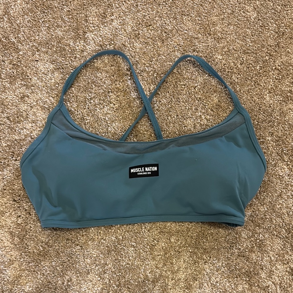 Muscle Nation Teal Sports Bra